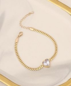 Bracciale serpentine cuore centrale