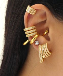 Ear cuff irregular design snake