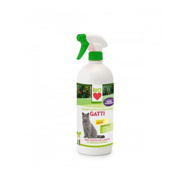 Repellente per Gatti Ueber Bio Love con Oli Essenziali Naturali 750ml