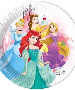 8 Piatti torta  tema Principesse Disney- COMPOSTABILI.