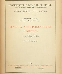 Società a responsabilità limitata. Art. 2472-2497 bis
